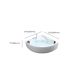 Whirlpool Corner White Acrylic Bathtub with Massage Image - 31