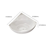 Whirlpool Corner White Acrylic Bathtub with Seat #size