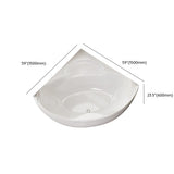 Whirlpool Corner White Acrylic Bathtub with Seat Image - 13