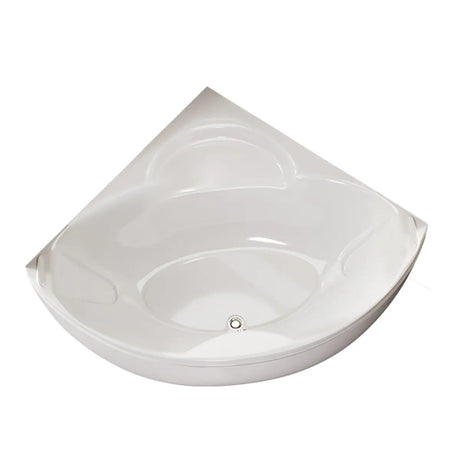 Whirlpool Corner White Acrylic Bathtub with Seat Image - 2