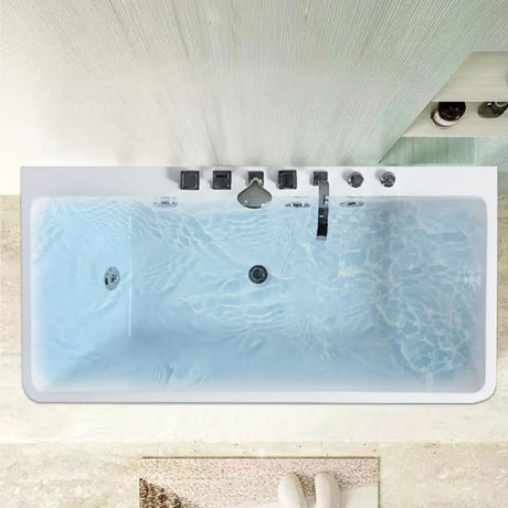 Whirlpool Drop-In Rectangle White Acrylic Bathtub Image - 1