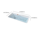 Whirlpool Drop-In Rectangle White Acrylic Bathtub #size