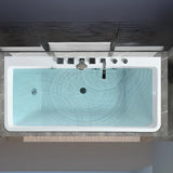 Whirlpool Drop-In Rectangle White Acrylic Bathtub Image - 4