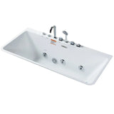 Whirlpool Drop-In Rectangle White Acrylic Bathtub Image - 6