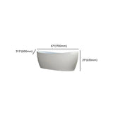 Whirlpool Oval Sintered Stone White Freestanding Bathtub #size