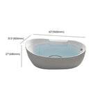 Whirlpool Oval White Freestanding Bathtub with Handle Image - 14