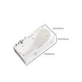 Whirlpool Rectangle White Acrylic Bathtub with Storage Image - 24