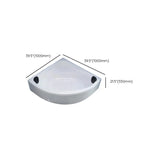 Whirlpool Shell Corner Bathtub Acrylic White Spacious Storage #size