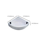 Whirlpool Shell Corner Bathtub Acrylic White Spacious Storage Image - 12