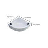 Whirlpool Shell Corner Bathtub Acrylic White Spacious Storage Image - 14