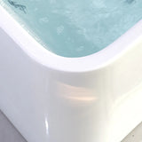 Whirlpool Shell Corner Bathtub Acrylic White Spacious Storage Image - 8