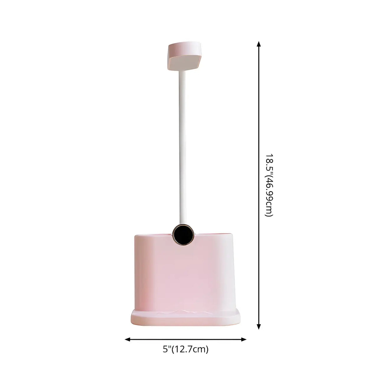 Modern Adjustable Plastic Table Lamp with USB Pink/White 