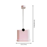 Modern Adjustable Plastic Table Lamp with USB Pink/White #size