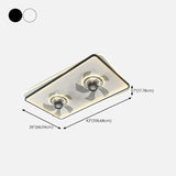 Simple Geometric Recessed Ceiling Fan with LED Light Image - 26