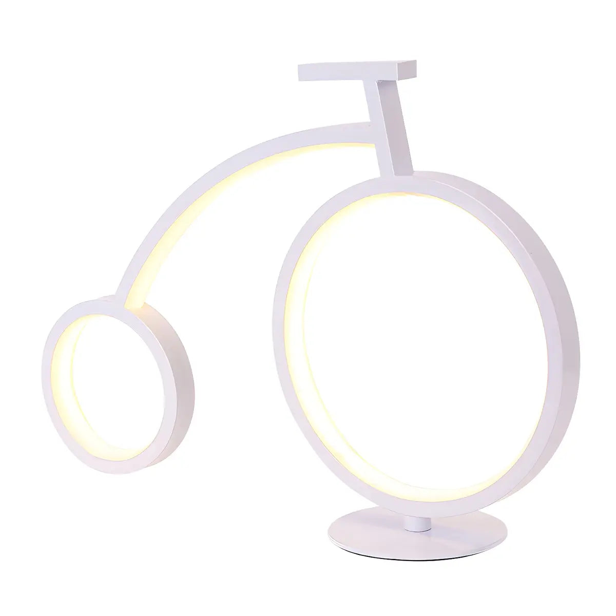 Minimalist Bike LED Metal Bedside Lamp Black/White Image - 3