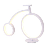 Minimalist Bike LED Metal Bedside Lamp Black/White Image - 3