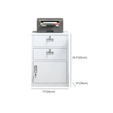 White 4 Drawers Steel Small Filing Cabinet Storage Image - 15