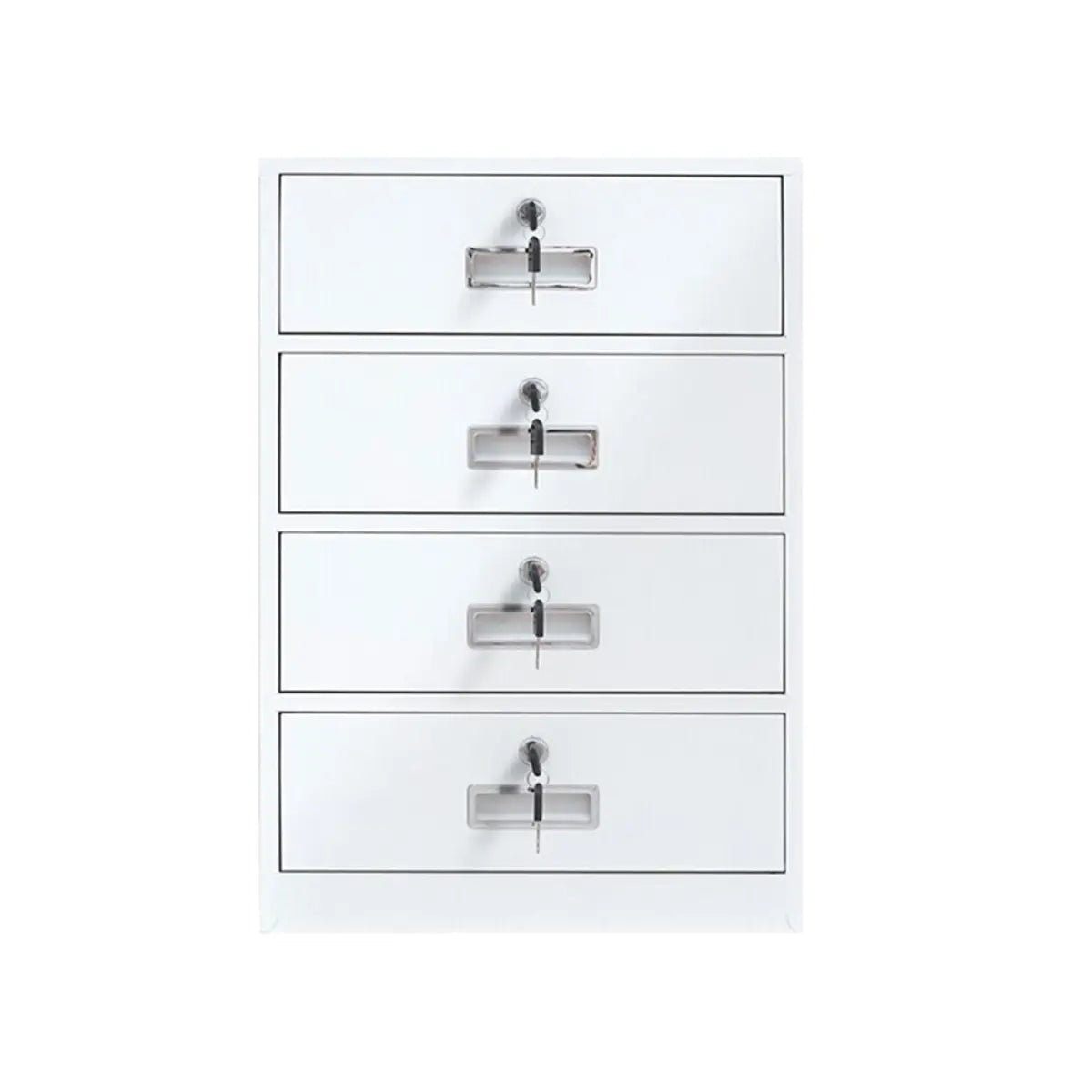 White 4 Drawers Steel Small Filing Cabinet Storage Image - 8