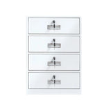 White 4 Drawers Steel Small Filing Cabinet Storage Image - 8