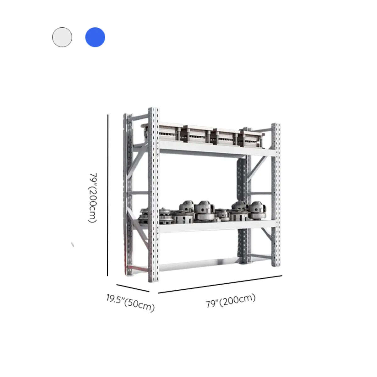 White 4-Tier Heavy-Duty Steel Garage Storage Shelves Image - 33