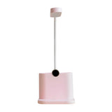 Modern Adjustable Plastic Table Lamp with USB Pink/White Image - 6