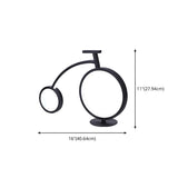 Minimalist Bike LED Metal Bedside Lamp Black/White Image - 8