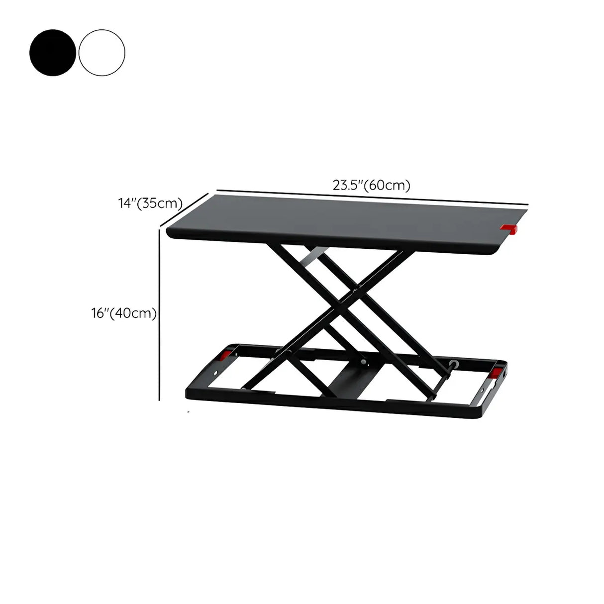 White Adjustable Foldable Steel Standing Desk Converter Image - 13