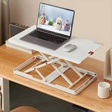 White Adjustable Foldable Steel Standing Desk Converter Image - 7