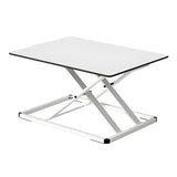 White Adjustable Foldable Steel Standing Desk Converter Image - 9