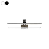 White Adjustable Modern Linear Metal Vanity Light #size