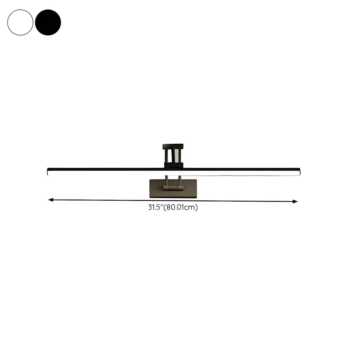 White Adjustable Modern Linear Metal Vanity Light Image - 16