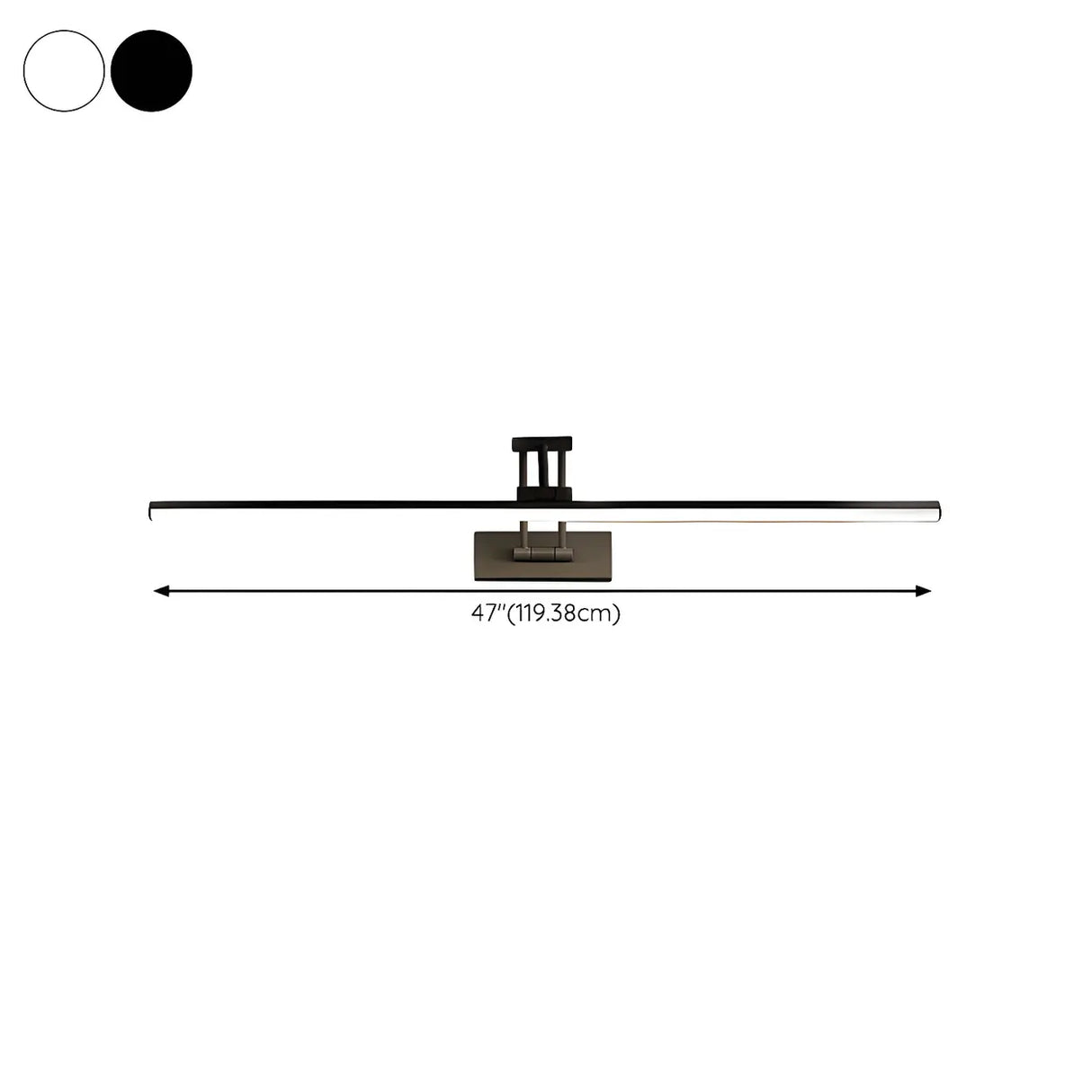 White Adjustable Modern Linear Metal Vanity Light Image - 18