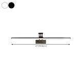 White Adjustable Modern Linear Metal Vanity Light Image - 18