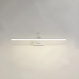 White Adjustable Modern Linear Metal Vanity Light Image - 2