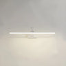 White Adjustable Modern Linear Metal Vanity Light Image - 2