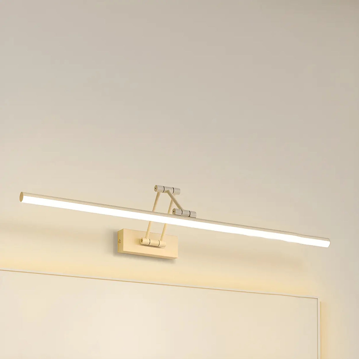 White Adjustable Modern Linear Metal Vanity Light Image - 8