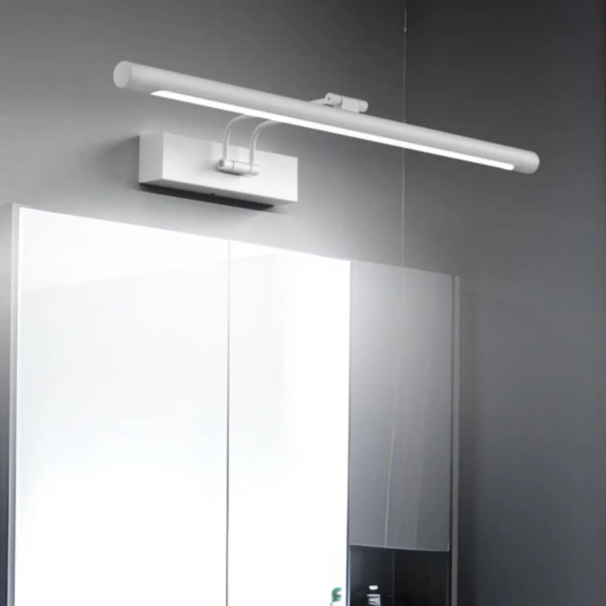 White Adjustable Simple Linear Bathroom Vanity Light Image - 3