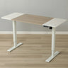 White Adjustable Wood T-Shape Standing Desk Converter Image - 7