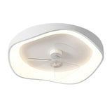 White Bedroom 3 Blades LED Ceiling Fan with Light Image - 5