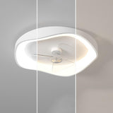 White Bedroom 3 Blades LED Ceiling Fan with Light Image - 9