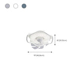 White Bedroom Clear Blades Geometric Ceiling Fan Light #size