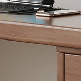 White Butcher Block Soft Close Drawer Computer Desk Image - 10