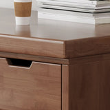 White Butcher Block Soft Close Drawer Computer Desk Image - 12