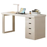 White Butcher Block Soft Close Drawer Computer Desk Image - 3