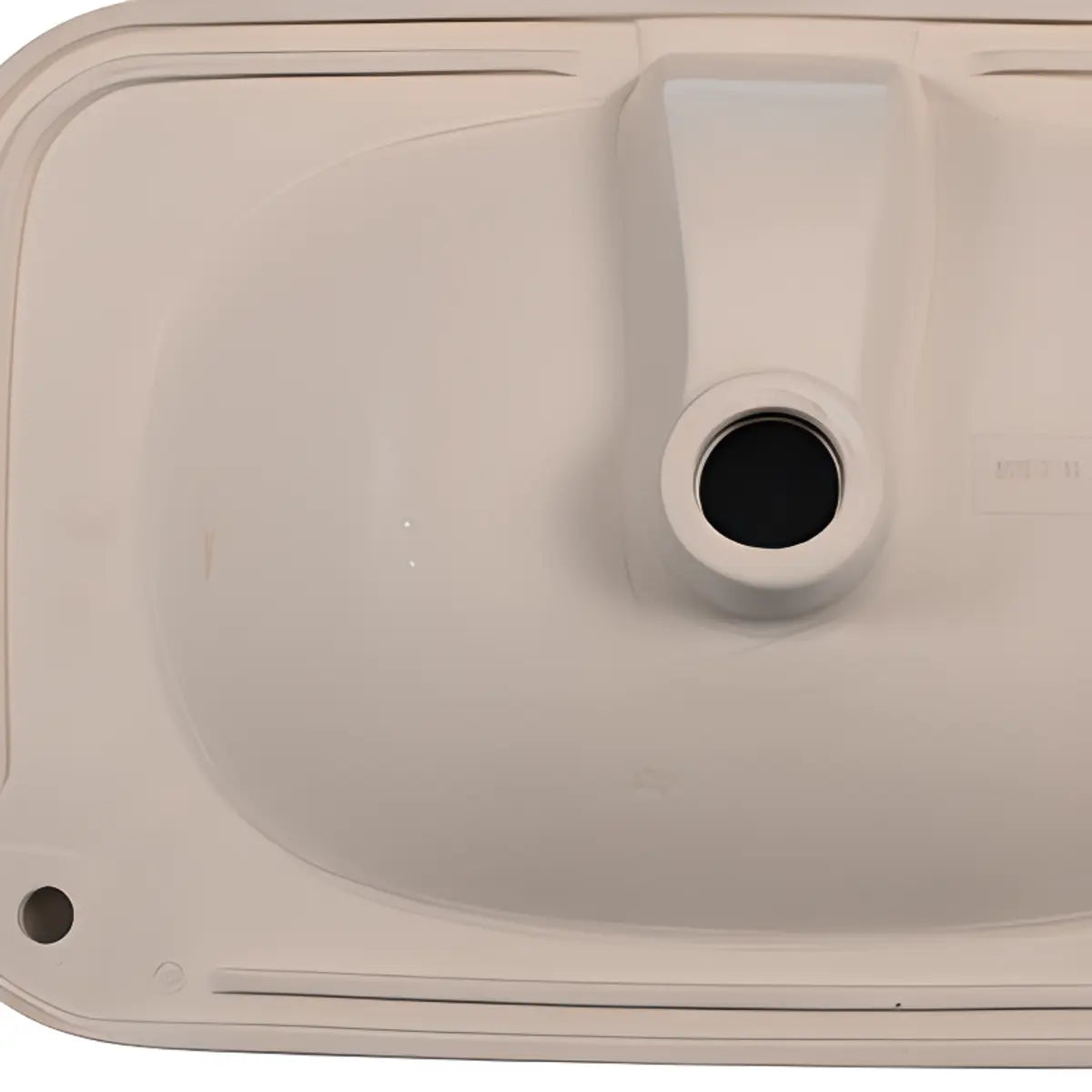 White Center Trapway Vitreous China Rectangle Bowl Sink Image - 10