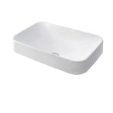 White Center Trapway Vitreous China Rectangle Bowl Sink Image - 2