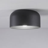 White Conical Iron Semi-Flush Mount Ceiling Fixture Image - 3