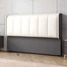 White-Dark Gray Rectangular Upholstered Headboard Image - 11