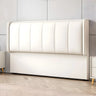 White-Dark Gray Rectangular Upholstered Headboard Image - 5