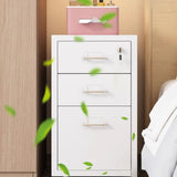 White Drawer Storage Steel Sliding Filing Cabinets Image - 4